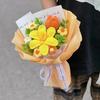 Sunflower Crochet Flower Bouquet Cotton Artificial Flowers New Knitted Flower  Valentines Day Gift