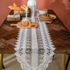 Lace Table Runner White TV Cabinet Tablecloth Wedding Table Decoration Centerpieces Modern Elegant Luxury Home Decor