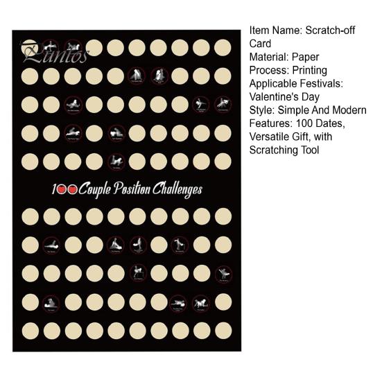 Скретч-билет для пары, 100 дат, скретч-плакат, памятная захватывающая скретч-карта с датой, подарок на День Святого Валентина