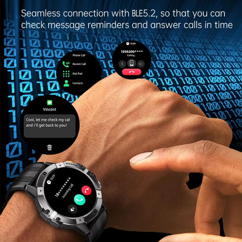 2025 Новые уличные мужские умные часы Bluetooth-звонок Смарт-часы Фитнес-трекер Часы IP68 Водонепроницаемые часы Женские для iOS Android