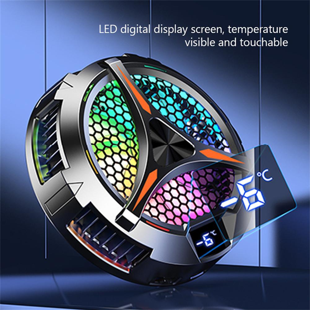 X42 Universal Mobile Phone Cooler Customized RGB Lighting Semiconductor Heat Sink Cooling Fan for Smartphones Tablets