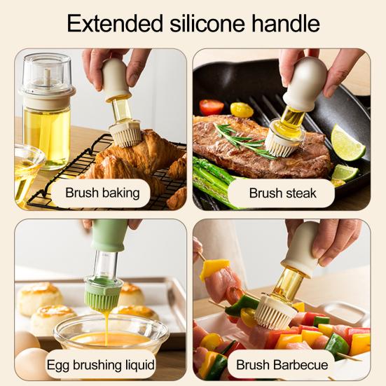 Yousheng 180 мл контейнер для масла, герметичный, предотвращает смешивание, мягкие щетинки, герметичный, термостойкий, бутылка для хранения масла с кисточкой, кухонные гаджеты