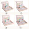 Kids Wooden 4 Colors Game Board Logic Thinking Orientation Training Blocks Early Learning Toy