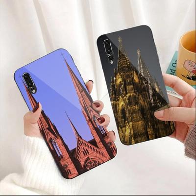 Чехол для телефона с архитектурным пейзажем для Huawei P50 P40 P30 P20 Pro Mate 40 30 20 Pro Nova 9 8 7 PC, стеклянный чехол для телефона