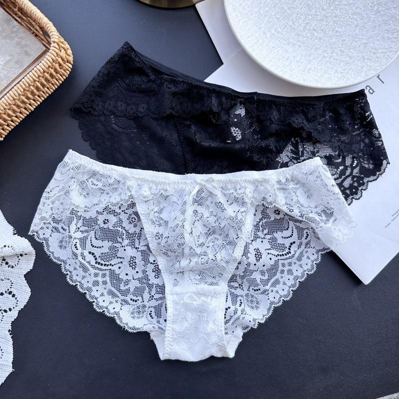 Ladies Spring and Summer Sexy Lace High Split Low Waist Underwear