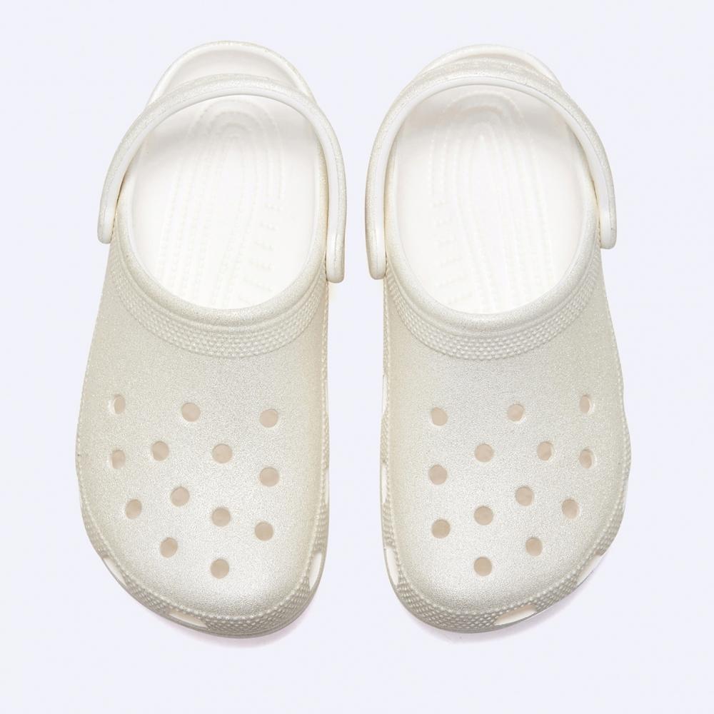 Crocs Классические блестящие сабо белые 205942 100