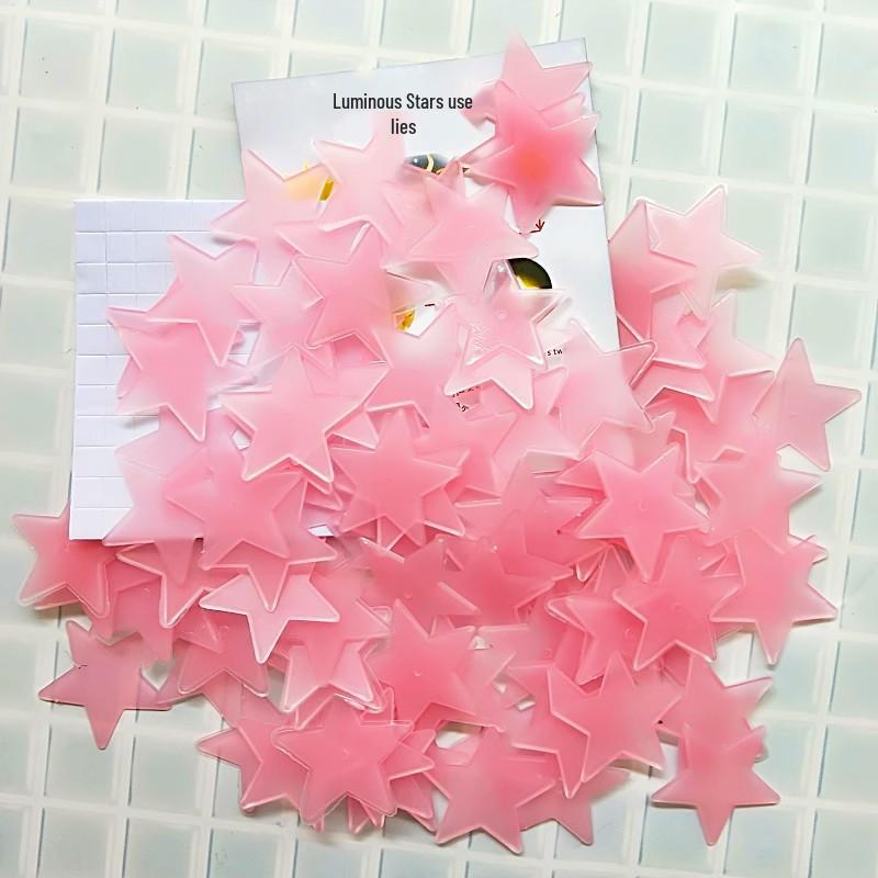 Luminous 3D Glow-in-the-Dark Star Wall Stickers for Children's Bedroom Decor