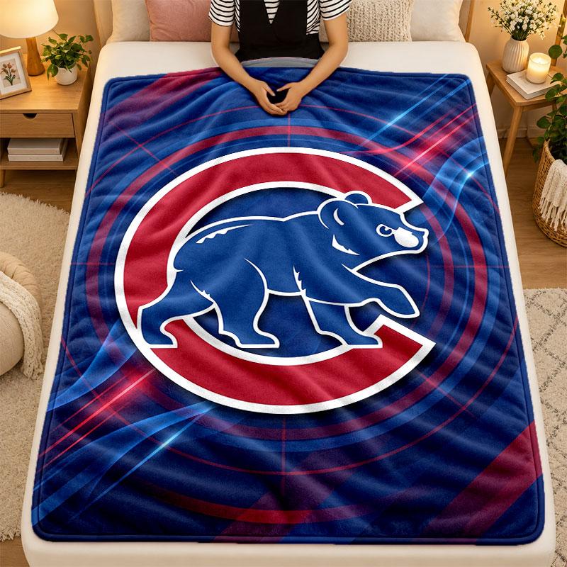 Flannel BlanketChicago Cubs Warm Soft Throw Blanket for Indoor Sofa Bed Living Room Use