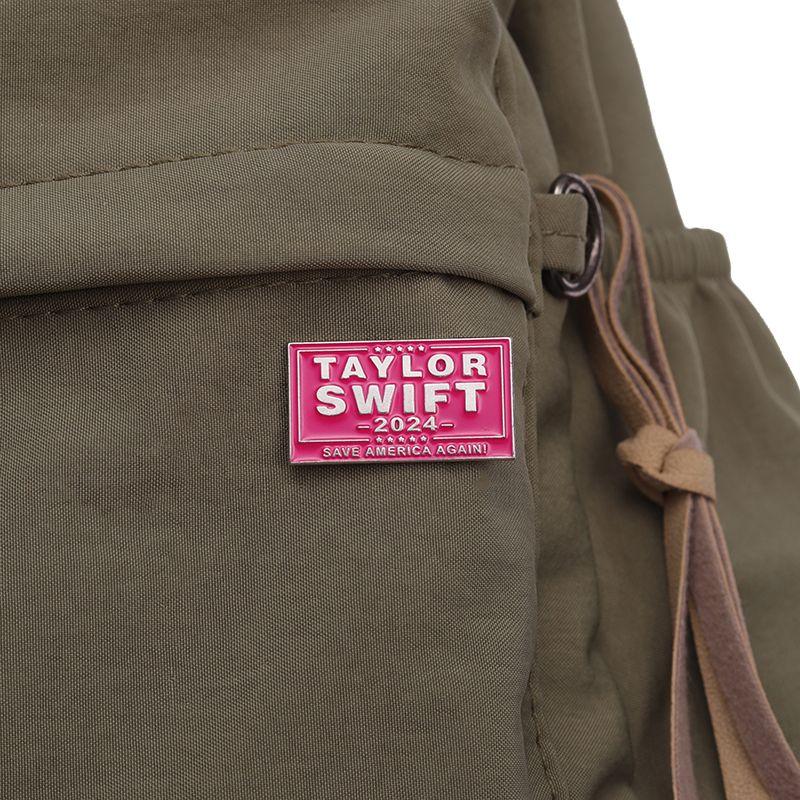 Минималистская металлическая булавка с надписью «Taylor Swift Saves America Again» 2024 года, креативный аксессуар для рюкзака