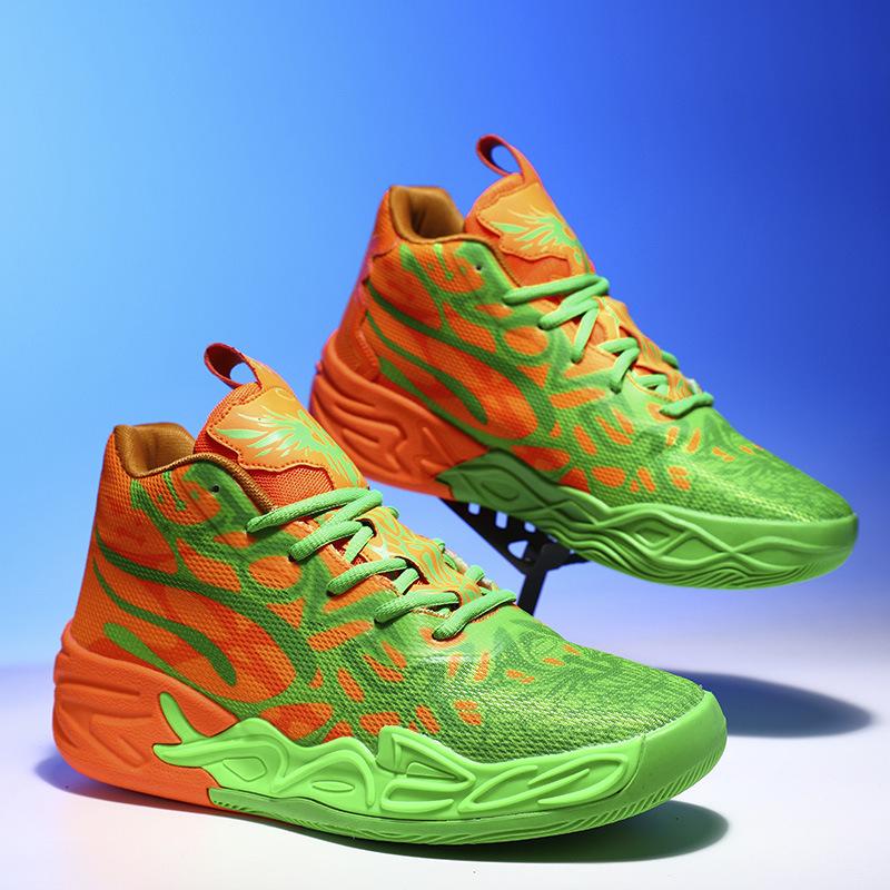 Кроссовки-ботинки «Мандариновая утка», новая спортивная обувь, три мяча 4-го поколения, для взрослых студентов и подростков, актуальные баскетбольные кроссовки