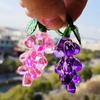 New 30mm Purple Natural Crystal Glass Grape Tree Pendant DIY Family Home Ornaments Decoration Party Wedding Gift Accessories