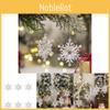 Transparent Acrylic Snowflake Ornaments 6pc Beautiful Christmas Tree Decorations