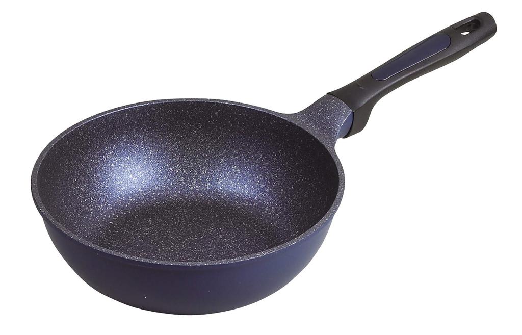Сковорода Pearl Metal Blue 22 см Deep Fluffy Light Mega Stone HB-4848