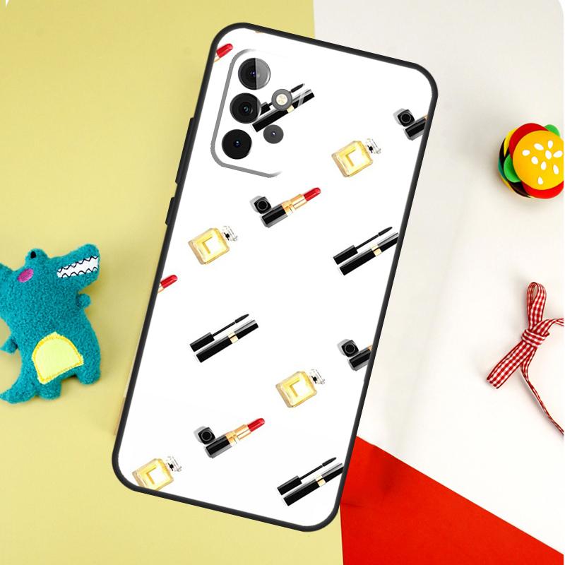 Чехол для телефона Samsung Galaxy A55 A35 A15 A54 A34 A14 A53 A33 A13 A05 A06 A16 A22 A32 A52 с рисунком помады Make Up