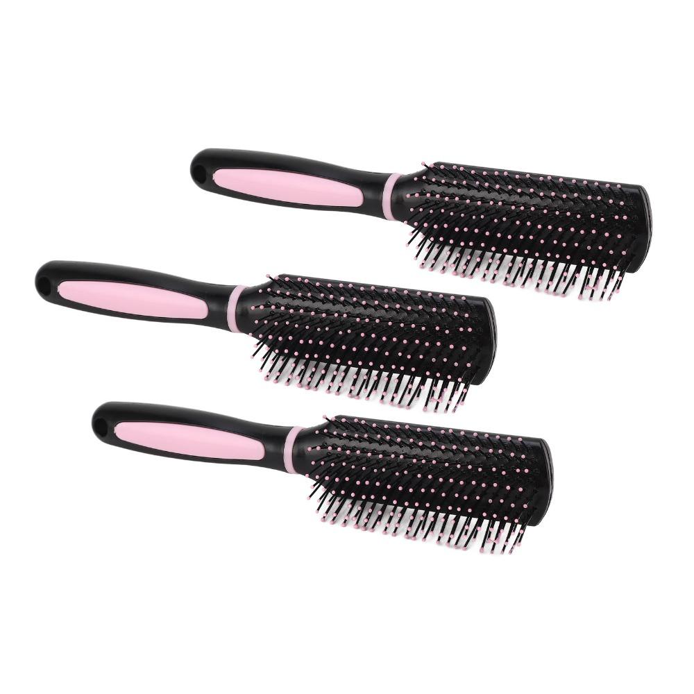 3pcs Rounded Comb Teeth Scalp Massage Brush Professional Detangling Hair Brush For Women