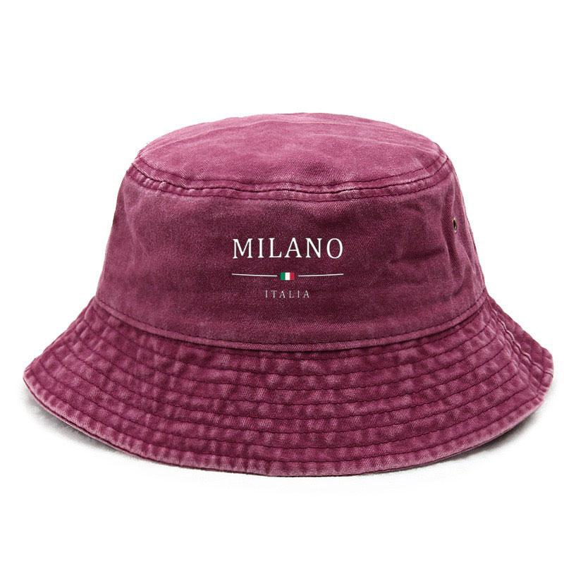 Хлопковая стираная панама-ведро Дизайн Milano Винтажная потертая кепка-рыбак Ретро Унисекс Шляпа от солнца для фаната футбола Calcio Подарок для путешествий