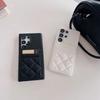 Половина упаковки Чехол для мобильного телефона из кожи ягненка для Samsung S25 Plus Маленький ромбовидный с ароматом S22 S23 S24 Ultra Жесткий чехол с карманом для карт