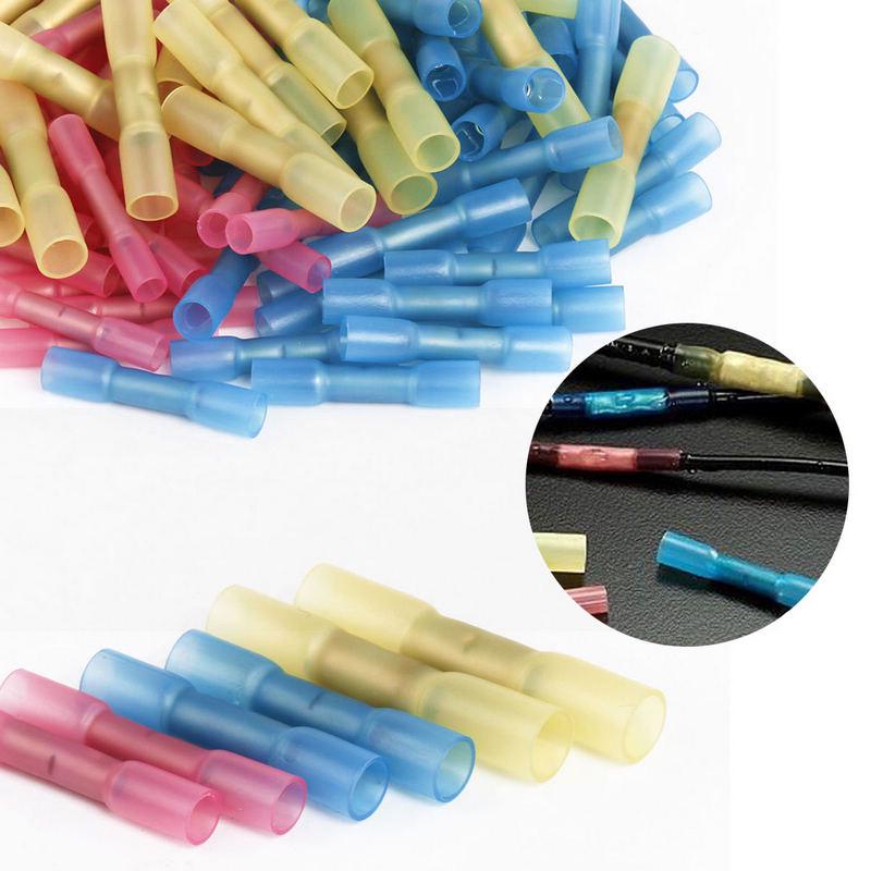 50 шт. смешанные термоусадочные клеммы для электрических проводов, обжимные клеммы