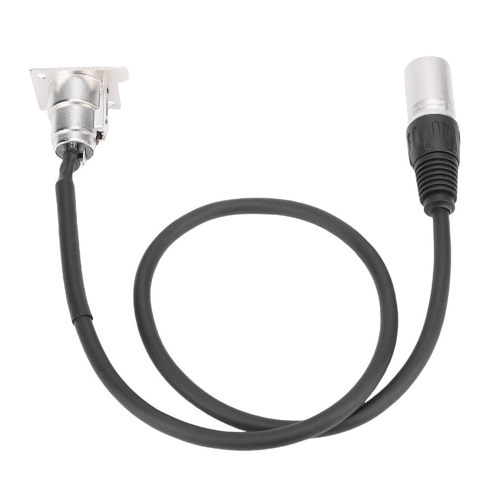 2 Pcs 3Pin XLR Female To 3Pin Male XLR Pass Through Cable Mic Feed Thru Converter for Stage Box