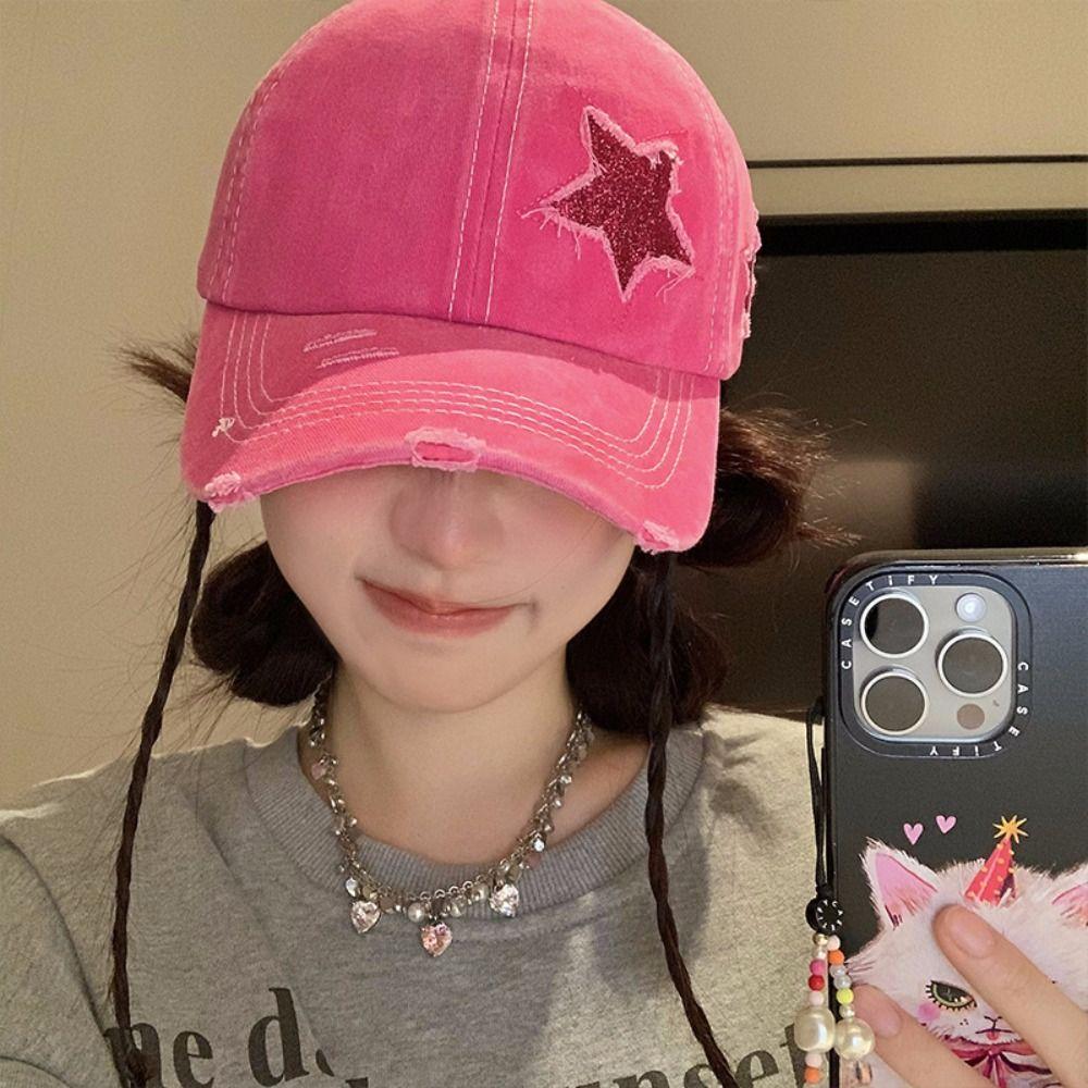 Корейская винтажная бейсболка из хлопка Spicy Girls Hat Retro Y2k Star Baseball Hat Outdoor