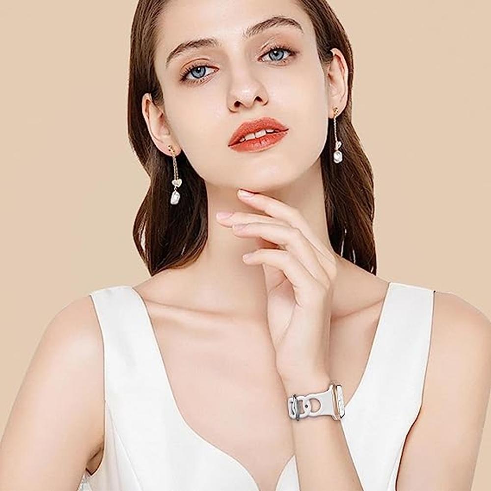 Силиконовый ремешок для Apple Watch band 45мм 44мм 40мм 41мм 42мм 49мм дышащий браслет correa iWatch ultra series 8 7 6 5 4 SE