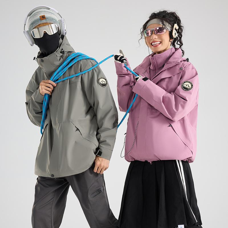 Direct sales autumn and winter outdoor jacket men and women three-in-one removable liner couple jacket group buying