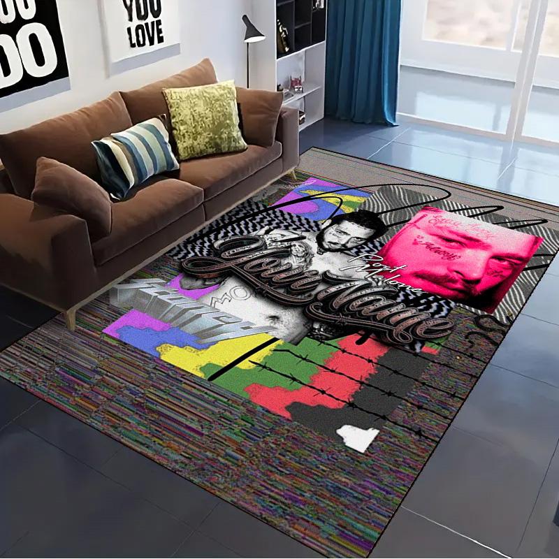 Name Custom Post Malone Carpet Rug for Living Room Bedroom Home Sofa Decoration,Kids play Non-slip Floor Mat