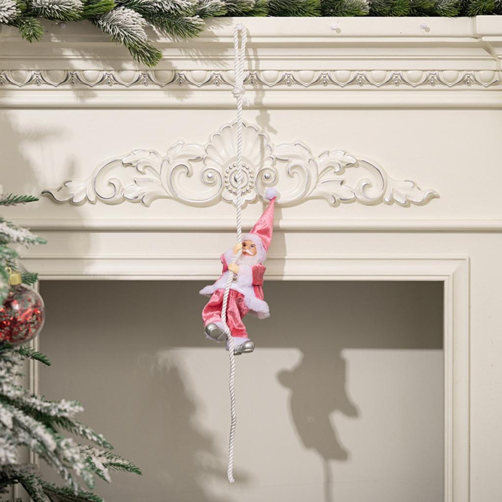 Рождественские украшения Клаус, лазающий по веревке, подвеска из смолы, кукла старика, подвеска из веревки для лазания, подвеска старика