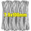 Stainless Steel Cable Ties Heavy Duty Self Locking Metal Zip Ties Fastening Rings Straps Binding Tie for Exhaust Machinery Fence