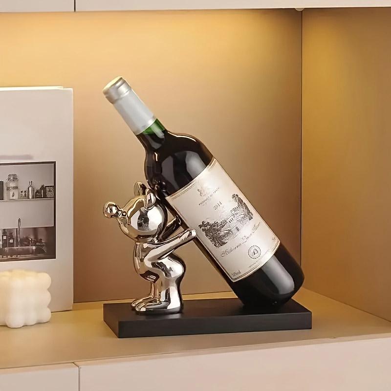 1шт креативная винная стойка керамическая мультяшная декорация гостиная украшение дома милая стойка для хранения дома кухня бар украшение