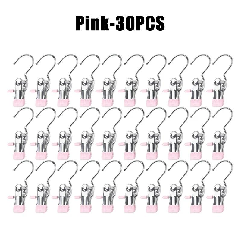 10-100 шт. прищепки из нержавеющей стали для белья, крючок для одежды, портативный зажим для подвешивания одежды, органайзер для одежды, вешалка