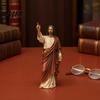 Spiritual Gifts for Easter Christmas Jesus Reading Book Resin Figurine, Small Religious Statue Bookshelf Mantel Prayer Baptism Communion Believers