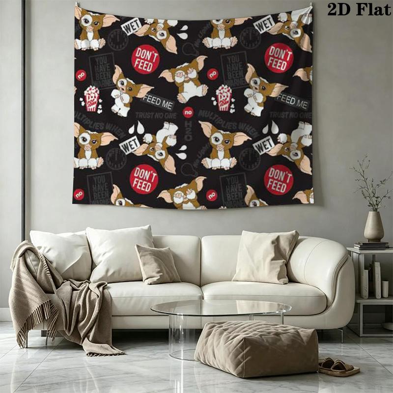Gremlins Wall Tapestry Aesthetic Wall Hanging Printed Fabric Blanket Decorative Tapestries for Bedroom Living Room Home Decor