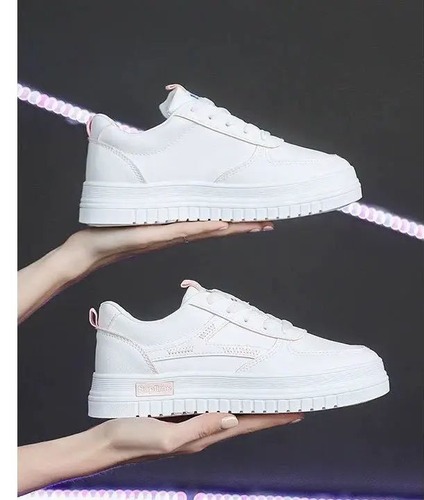 Кроссовки для бега на платформе, женские теннисные туфли, женские прогулочные массивные кроссовки, белая повседневная вулканизированная обувь