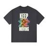 Motion Trail Roller Skater Retro Graphic Oversized Heavyweight TShirt