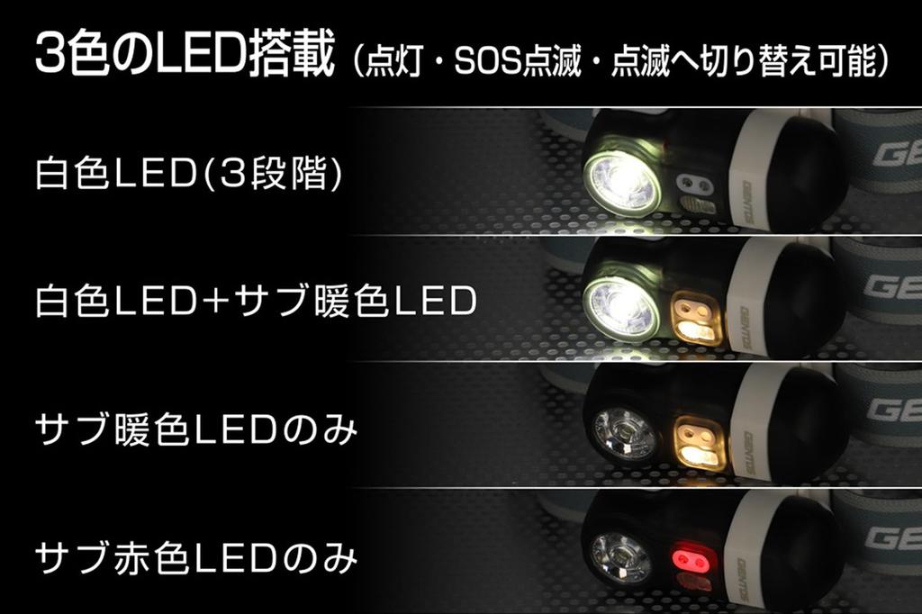 GENTOS LED Headlight USB Rechargeable 550 Lumens 3 Hours of Uses Dedicated Rechargeable Battery Stargazer [Brightness / Lighting] STG-02R