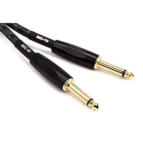 BOSS BIC-10 3m Guitar Shield Cable, Straight-to-Straight, Oxygen-Free Copper Wire, 24K Gold-Plated Plugs