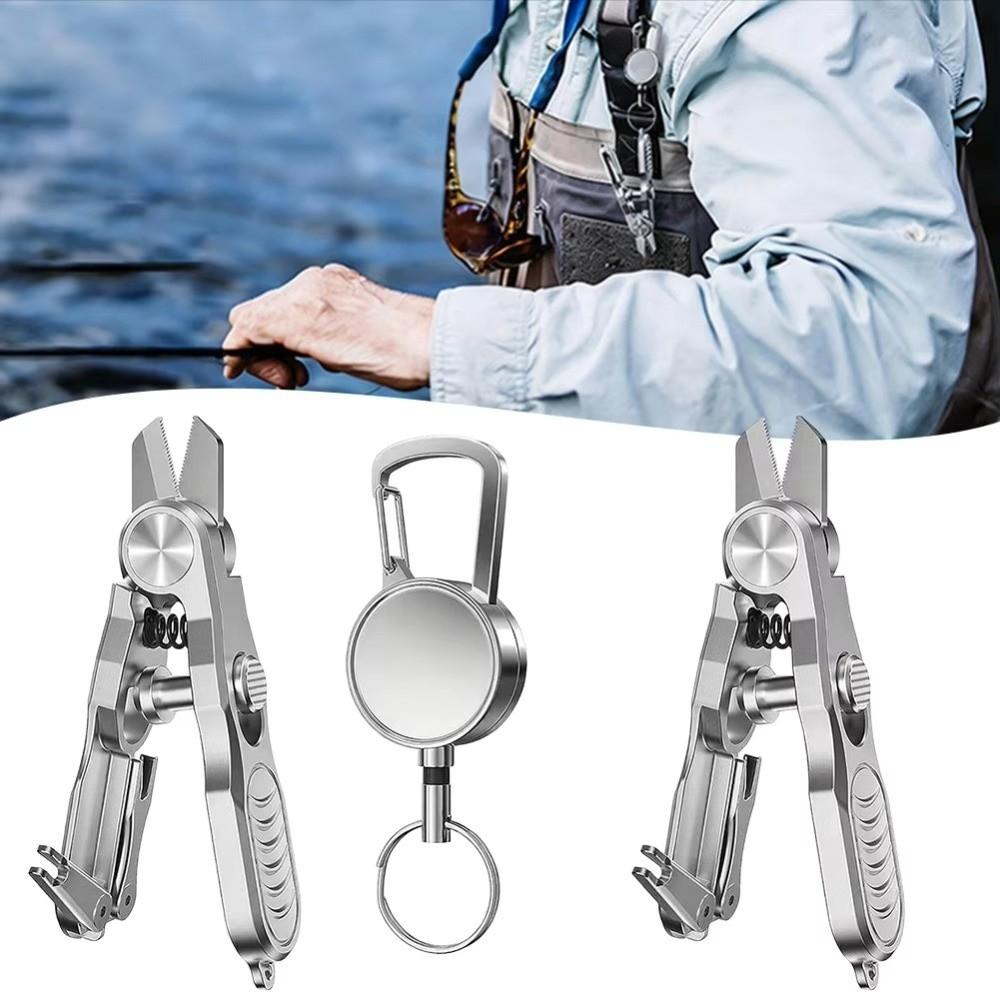 Multi-Functional Fly Fishing Pliers Stainless Steel Knot Tying Tool Fishing Pliers Outdoor Fishing
