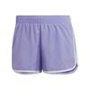 Logo Print Mid-Rise Drawstring Sports Shorts Women Shorts Light-Purple HC1769