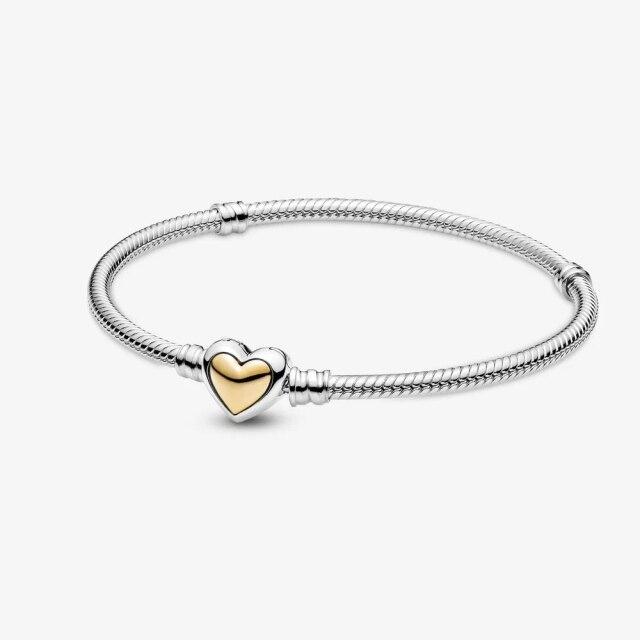 Classic Brilliant Heart and Snake Bracelet Women Bracelet DIY Jewelry Holiday Gift Jewelry