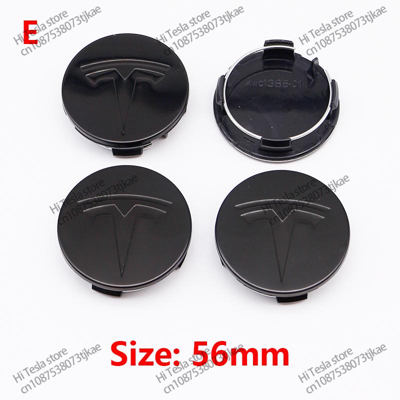 ahsgp6 56mm 4 Piece Wheel Tire Center Cap Logo for Tesla Original Hub Caps Model3 Model Y Model S X High Quality Auto Accessories