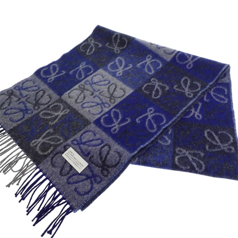 LOEWE  F810487X17 Scarf blue wool/cashmere Women