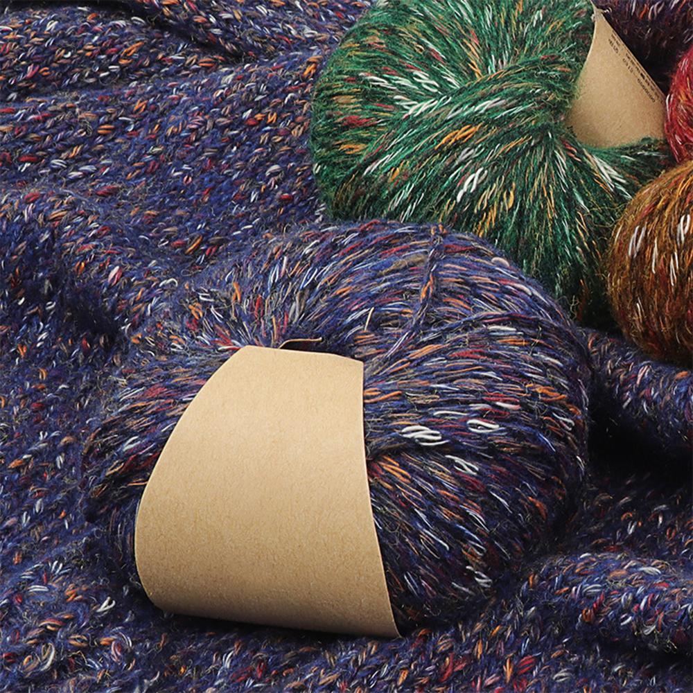 1pc Colorful Wool Thread Camel Fleece Flower Color Broken Dyeing Thread Weaving Scarf Coat Thread Mohair Stick Needle Thread