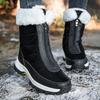 Женская хлопковая обувь с высоким берцем, 35–42 года, уличные противоскользящие водонепроницаемые женские зимние ботинки большого размера