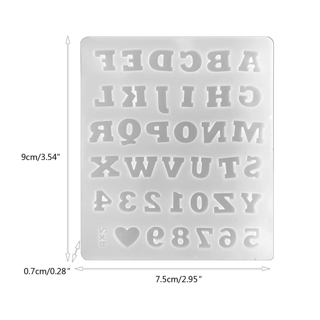 Форма из смолы с английскими буквами от A до Z, мини-силиконовые формы с цифрами от 0 до 9 для изготовления украшений, декора, орнамента, формы из смолы для DIY-поделок
