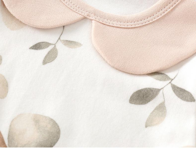 Осенний боди-платье принцессы с длинным рукавом для девочек - Хлопковый комбинезон для новорожденных, ползания