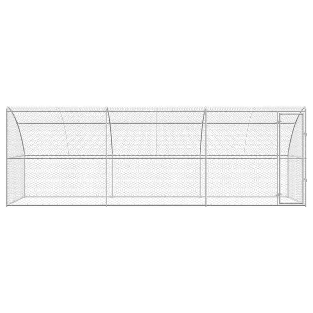 Dog Kennel 3 pcs Silver 6 x 2 x 2 m Galvanized Steel