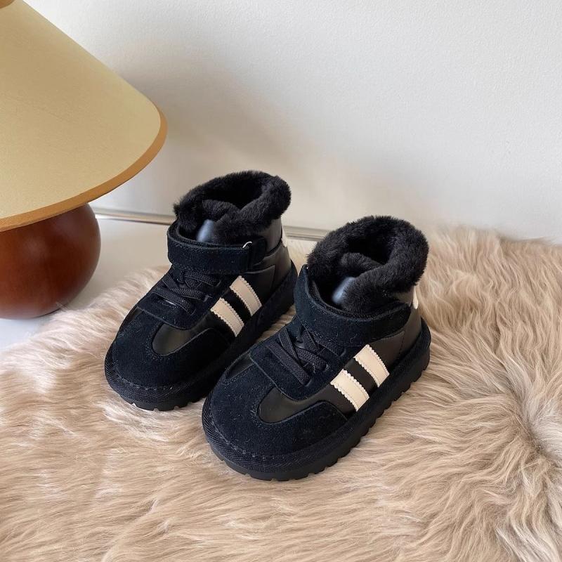 Зимние детские зимние ботинки Теплые зимние хлопковые вставки для мальчиков Зимние зимние ботинки с заплатками Нескользящие детские ботинки Кроссовки для мальчиков и девочек