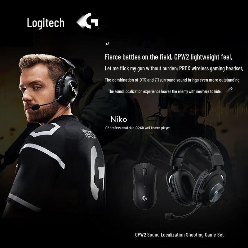 Logitech G PRO X Superlight 2 Wireless Gaming Mouse & Headset Bundle