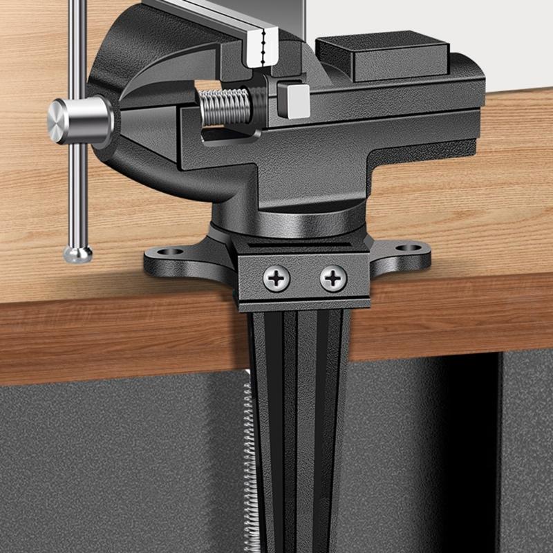 Многоцелевые тиски для верстака, настольные, зажимные, сверхмощные, с поворотным основанием, для деревообработки, металла